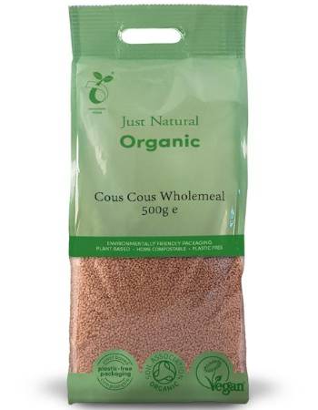 JUST NATURAL ORGANIC WHOLEMEAL COUSCOUS 500G