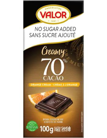 VALOR DARK CHOCOLATE 70% WITH ORANGE 100G | 20% OFF