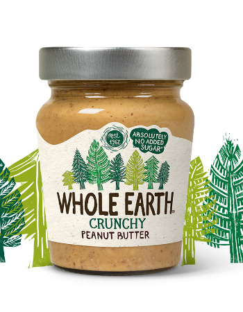 WHOLE EARTH CRUNCHY PEANUT BUTTER 227G