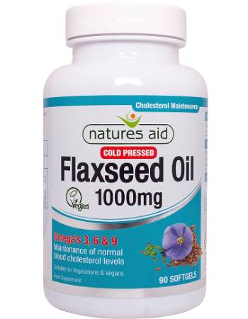 NATURES AID FLAXSEED OIL 1000MG 90 SOFTGELS