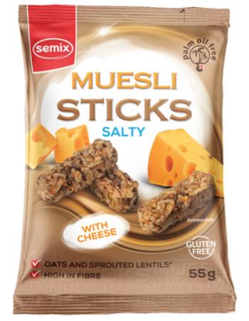 SEMIX MUESLI STICKS SALTY 55G | WITH CHEESE