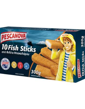 PESCANOVA 10 FISH FINGERS 300G (GLUTEN FREE)