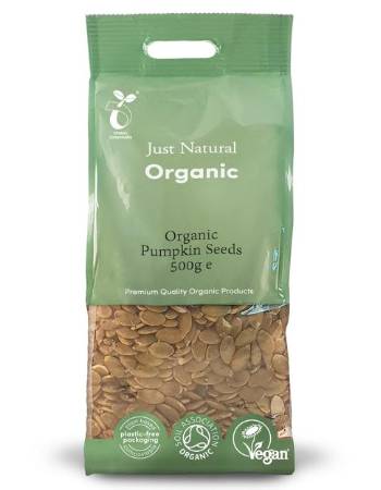 JUST NATURAL PUMPKIN SEEDS 500G