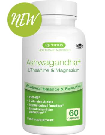 IGENNUS ASHWAGANDA L-THEANINE MAGNESIUM |  60 CAPSULES