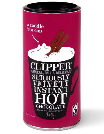 CLIPPER VELVETY INSTANT HOT CHOCOLATE 350G