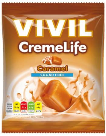 VIVIL SUGAR FREE CARAMEL SWEETS 60G