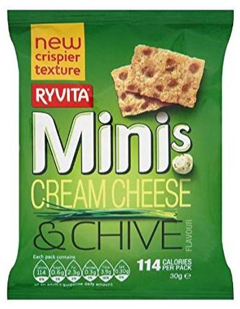 RYVITA MINIS CREAM CHEESE & CHIVE 30G