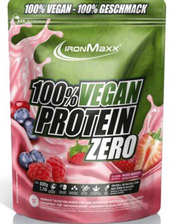 IRONMAXX 100% VEGAN PROTEIN ZERO 500G | MIX BERRY