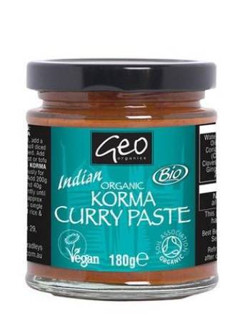 GEO ORGANICS KORMA CURRY PASTE 180G