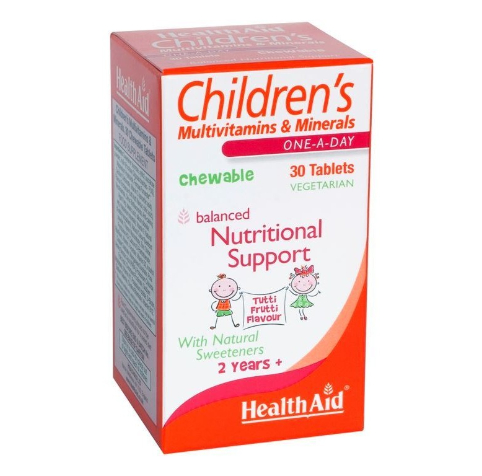 HEALTH AID CHILDREN'S VITAMINS & MINERALS 30 TABLETS