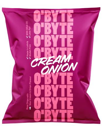 O BYTE RICE CHIPS SOUR CREAM & ONION