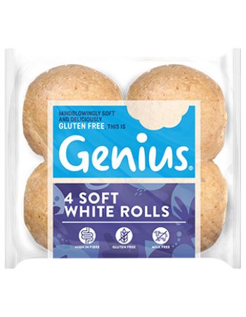 GENIUS 4 SOFT WHITE ROLLS 4 X 70G