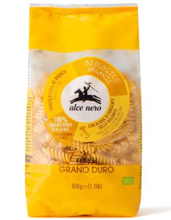 ALCE NERO ORGANIC FUSILLI DURUM WHEAT 500G