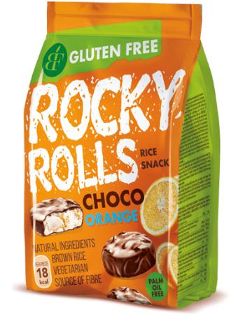 ROCKY ROLLS G/F ORANGE CHOCO RICE 70G