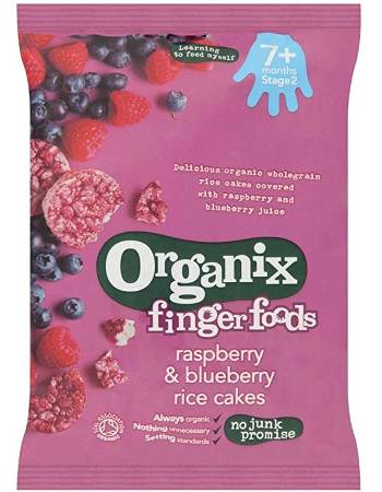 ORGANIX RASPBERRY BLUEBERRY RICE CAKES 50G