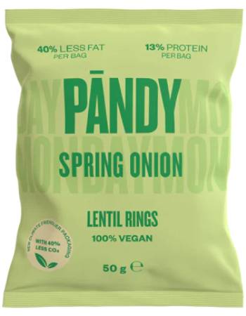 PANDY SPRING ONION LENTIL RINGS 50G