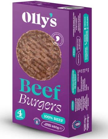 OLLY'S PURE BEEF BURGER 680G