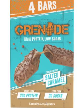 GRENADE CARB KILLA CHOCOLATE CHIP SALTED CARAMEL PROTEIN BARS | 4 X 60G