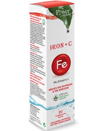 POWER OF NATURE IRON PLUS C EFFERVESCENT (20 TABLETS)