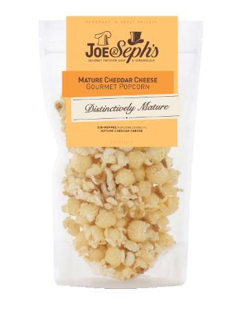 JOE AND SEPHS MATURE CHEDDAR POPCORN 80G