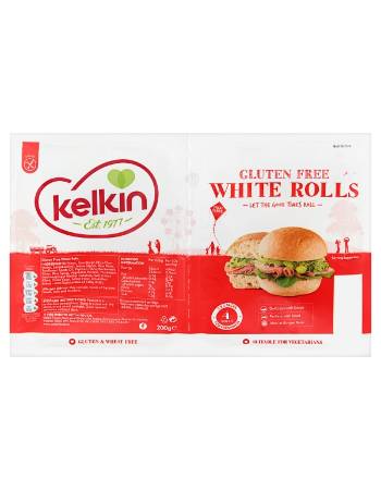 KELKIN WHITE BREAD ROLLS 4 X 50G