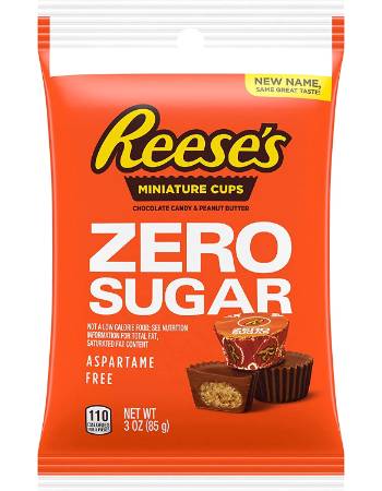 REESE'S ZERO SUGAR MINIATURE PEANUT BUTTER CUPS 85G