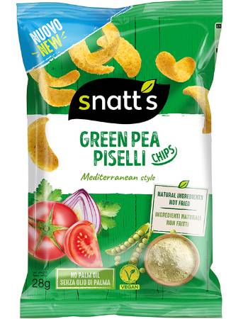 SNATTS GREEN PEA PISELLI CHIPS 28G | MEDITERRANEAN STYLE