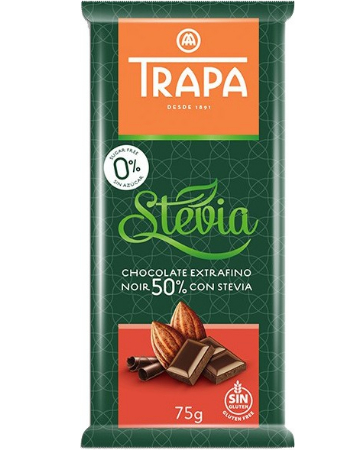 TRAPA 50% DARK CHOCOLATE  BAR 75G