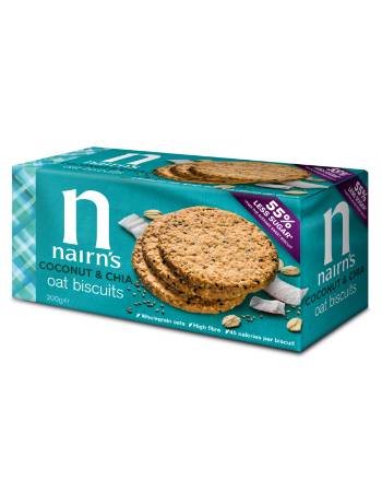 NAIRNS COCONUT & CHIA OAT BISCUIT 200G