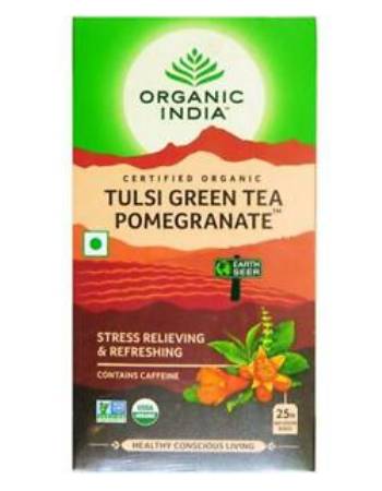 ORGANIC INDIA TULSI GREEN TEA POMEGRANTE (25 BAGS)