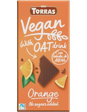 TORRAS VEGAN CHOCOLATE WITH OAT DRINK 100G | ORANGE