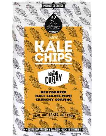 RHO FOODS KALE CHIPS INDIAN CURRY 40G