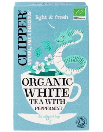 CLIPPER WHITE TEA WITH PEPPERMINT 20 BAGS