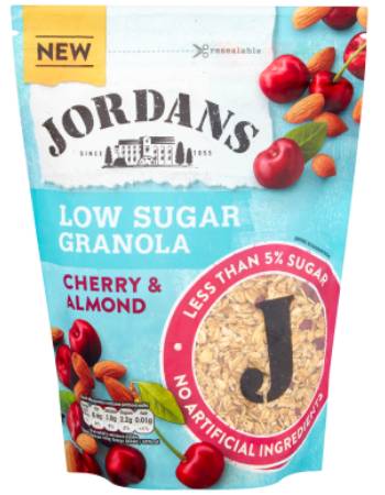 JORDANS LOW SUGAR GRANOLA CHERRY & ALMOND 500G