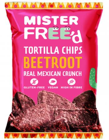 MISTER FREED TORTILLA CHIPS BEETROOT 135G