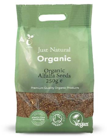 JUST NATURAL ORGANIC ALFALFA SEEDS 250G