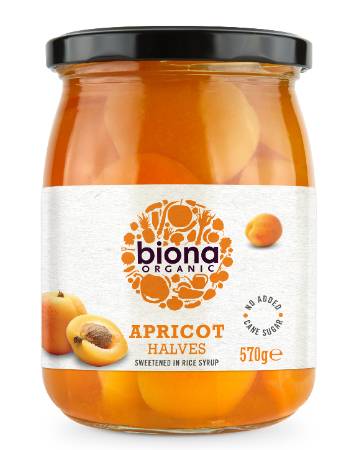 BIONA APRICOT HALVES 570G