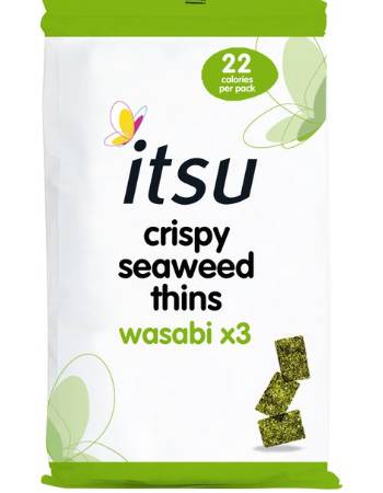 ITSU CRISPY WASABI SEAWEED THINS (3 X 5G)