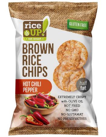 RICE UP BROWN RICE CHIPS HOT CHILI 25G