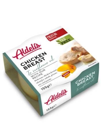 ALDELIS CHICKEN BREAST SUNFLOWER OIL 155G