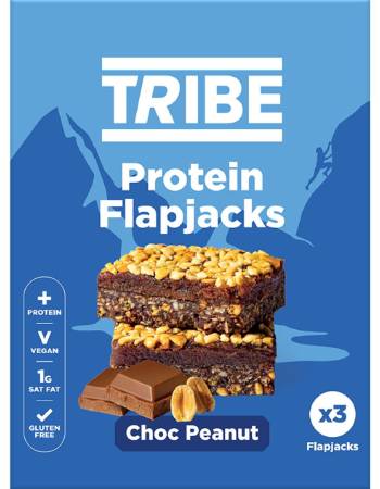 TRIBE PROTEIN FLAPJACK 3 X 38G | CHOCOLATE PEANUT