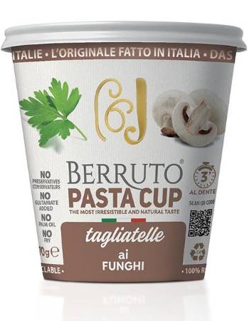 BERRUTO PASTA CUP TAGLIATELLE AI FUNGHI 70G