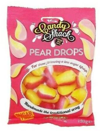 CANDY SHACK PEAR DROPS 120G (SUGAR FREE)