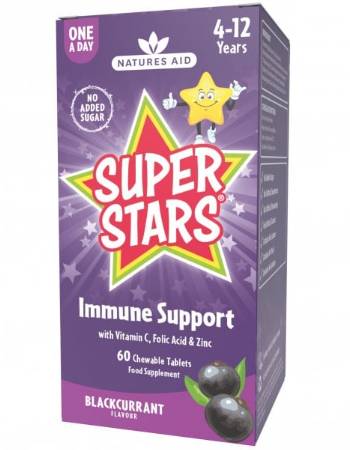 NATURES AID SUPER STARS IMMUNE SUPPORT | 60 CHEWABLE TABLETS