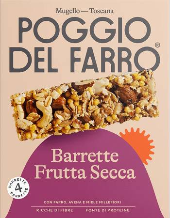 POGGIO DEL FARRO DRIED FRUIT BARS 4 X 25G | SPELT, OATS & HONEY