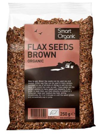 SMART ORGANIC FLAX SEEDS BROWN 250G