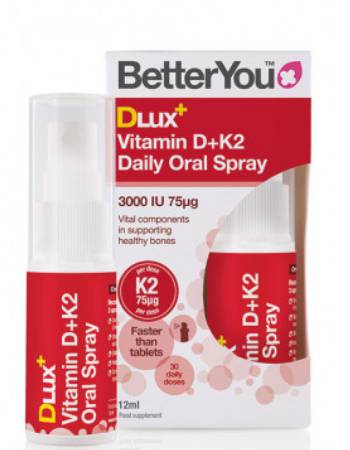 BETTERYOU VITAMIN D+K2 SPRAY 3000IU 75UG