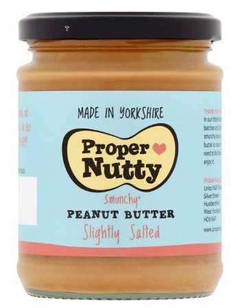 PROPER NUTTY SMOOTH SLIGHTLY SALTY PEANUT BUTTER 280G