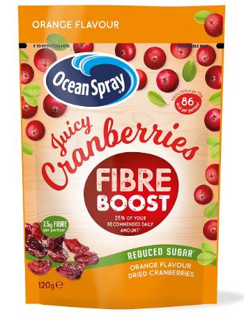 OCEAN SPRAY CRAISINS FIBRE BOOST ORANGE 120G