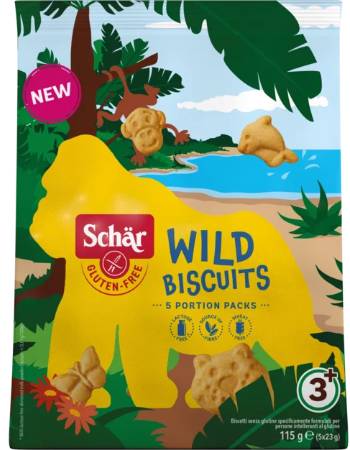 SCHAR WILD BISCUITS 5 PORTION PACKS 115G